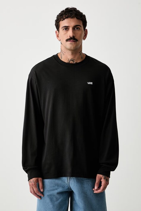 Vans μακρυμάνικο ανδρικό βαμβακερό μαύρο VN0010FJBLK1