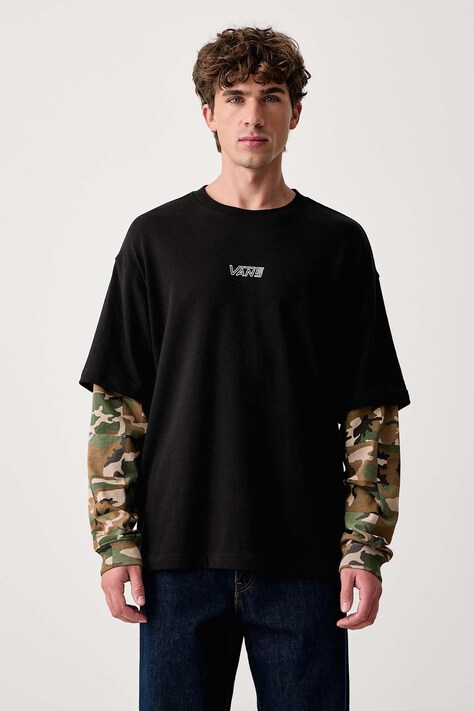 Vans Μακρυμάνικο ανδρικό βαμβακερό μαύρο VN000XG1BLK1
