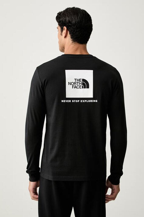 The North Face tričko s dlhým rukávom pánske s bavlnou EVOLUTION čierne NF0A8B68JK31