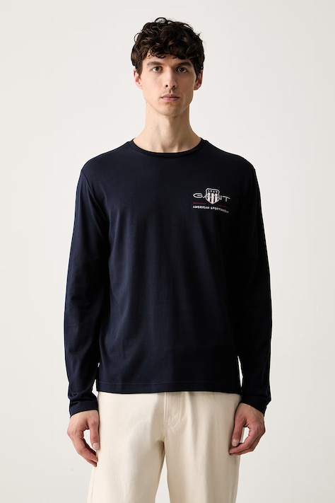 Marc O'Polo longsleeve męski bawełniany granatowy 5000012354