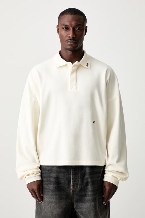 RHUDE longsleeve męski bawełniany beżowy RHPF26PO02214