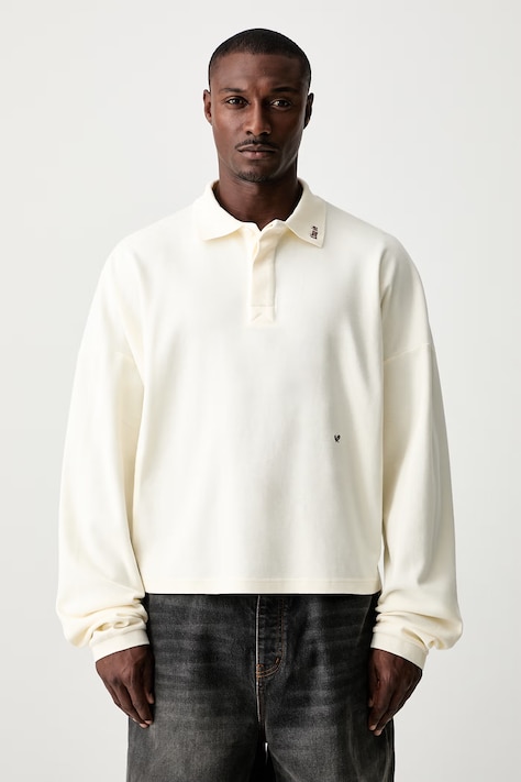RHUDE longsleeve męski bawełniany beżowy RHPF26PO02214