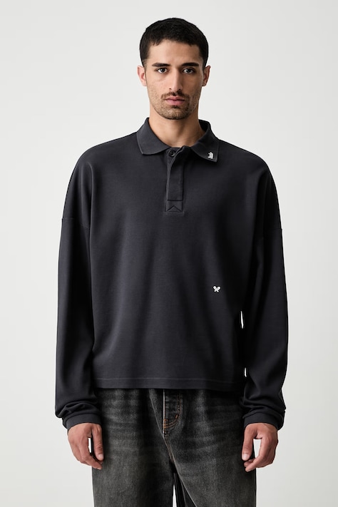 RHUDE longsleeve Men's cotton black RHPF26PO02214