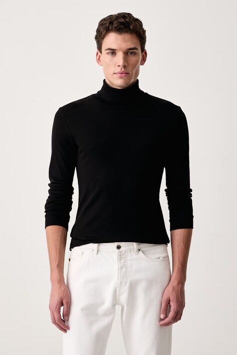 Marc O'Polo Longsleeve męski bawełniany czarny 5000011648