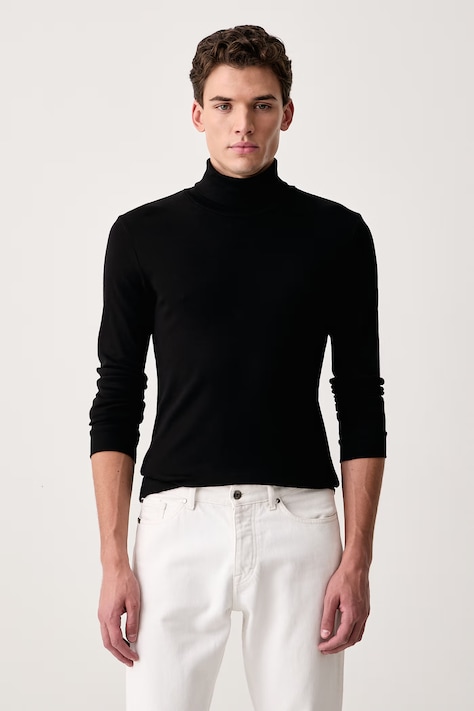 Marc O'Polo Longsleeve męski bawełniany czarny 5000011648
