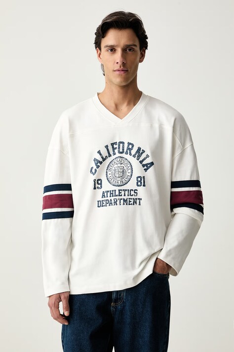 Guess Jeans longsleeve męski bawełniany biały M6YI68 K4823