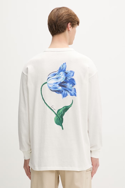Kenzo longsleeve męski bawełniany beżowy FG65TL3634SK