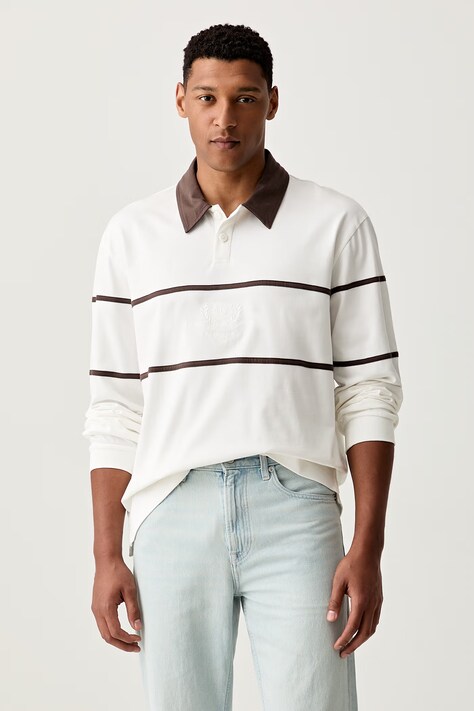 Guess tričko s dlouhým rukávem pánské bavlněné HERALD béžové Z6YP04 K4999