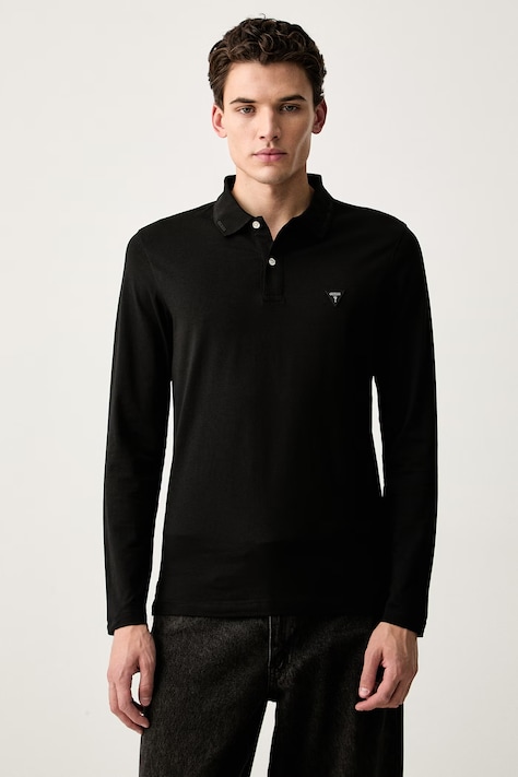 Guess лонгслив для мужчин из хлопка с эластаном чёрный M6YP36 K4395