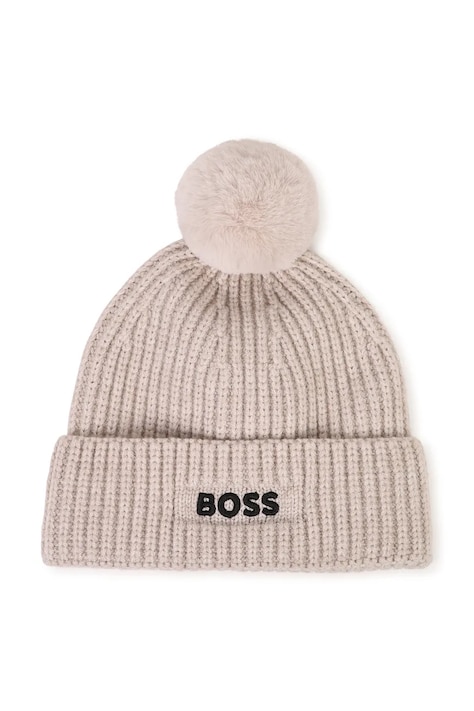 BOSS Čepice s bambulí dětská béžová J53625