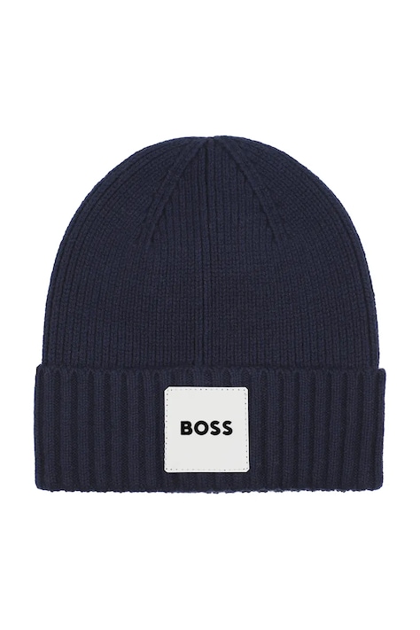 BOSS Pletená čepice dětská námořnická modrá J53575