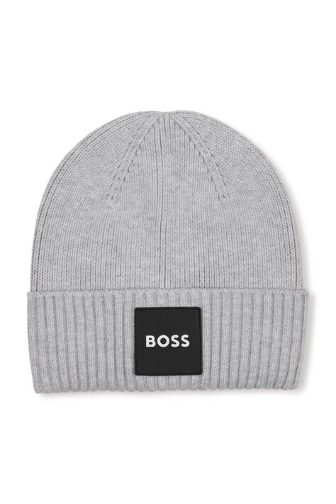 BOSS Czapka beanie dziecięca szara J53629