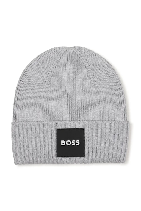 BOSS Шапка бини для детей серая J53629