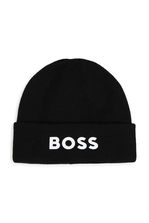 BOSS Шапка бийни детска с вискоза черна J53584