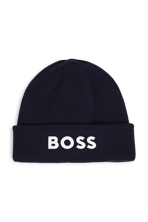 BOSS Pletená čepice dětská námořnická modrá J53584
