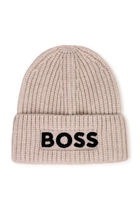 BOSS Pletená čepice dětská béžová J53585
