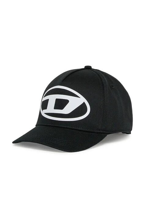 Diesel Шапка с козирка за деца от памук FLIMO HAT черна J03129