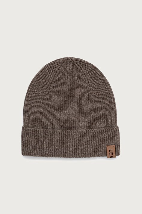 LE SH KA headwear LE SH KA czapka beanie damska wełniana Brown Cashnere Hat brązowa BrownCashnereHat
