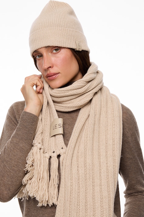 LE SH KA headwear LE SH KA σκούφος beanie γυναικείος μάλλινος Beige Cashnere Hat μπεζ BeigeCashnereHat