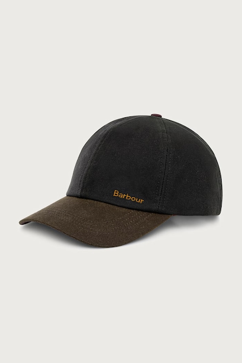 Barbour Czapka z daszkiem bawełniana damska zielona LHA0656SG51