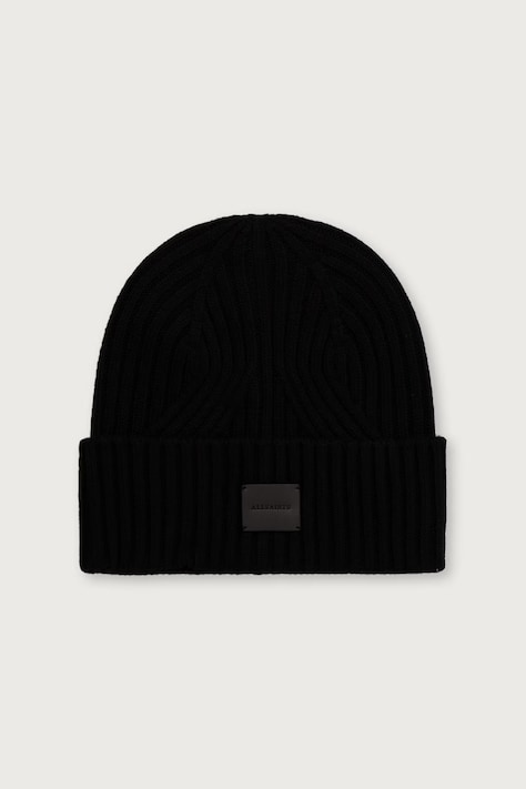 AllSaints Czapka damska z dodatkiem wełny czarna W079XF