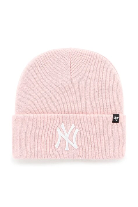 47 brand Шапка beanie MLB New York Yankees розова B-HYMKR17ACE-PKA