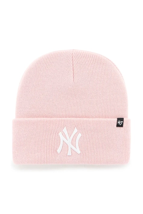 47 brand Шапка beanie MLB New York Yankees розова B-HYMKR17ACE-PKA