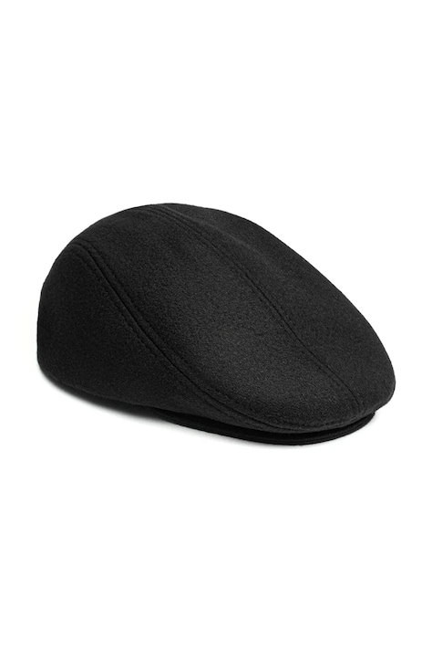 RUSLAN BAGINSKIY Kaszkiet damski wełniany Ivy Cap czarny IVC033-W-PFRB