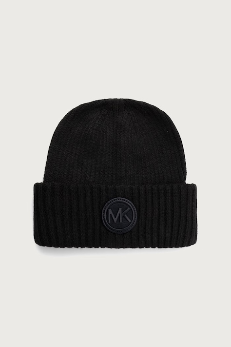 MICHAEL Michael Kors Czapka beanie damska z dodatkiem wełny czarna 29MKMC587883
