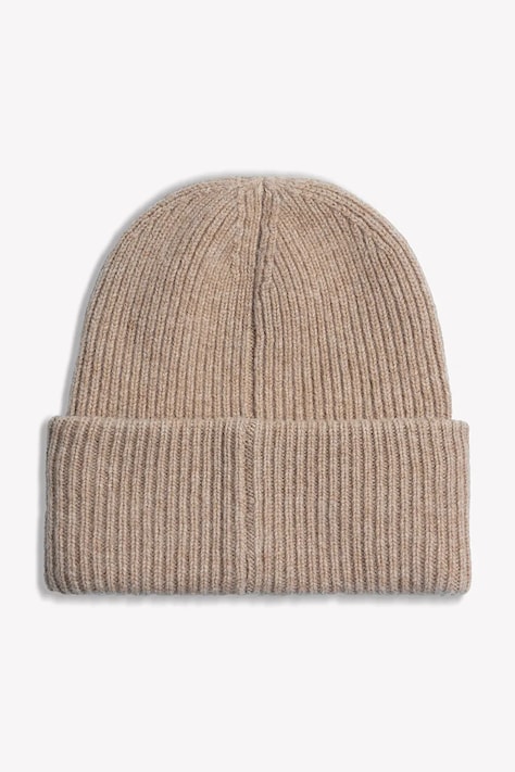 BIZUU Čiapka beanie dámska vlnená MOYE béžová MOYE BEŻOWY