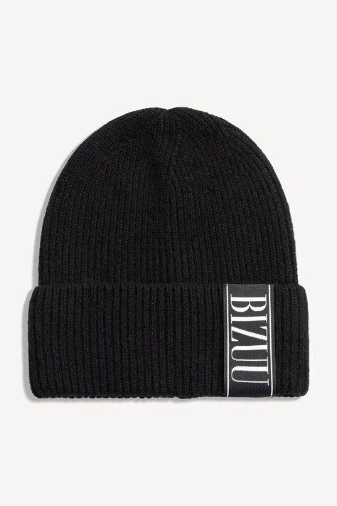 BIZUU Czapka beanie damska wełniana LORE czarna LORE CZARNY