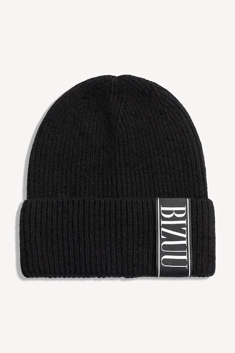 BIZUU Czapka beanie damska wełniana LORE czarna LORE CZARNY