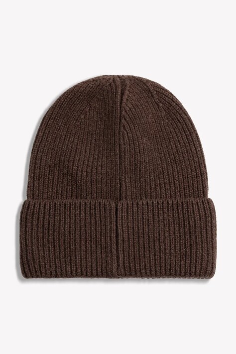 BIZUU Czapka beanie damska wełniana MOYE brązowa MOYE BRĄZOWY