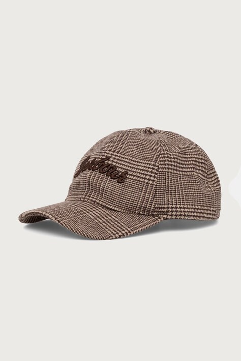 Barbour Czapka z daszkiem damska z wełną brązowa LHA0652