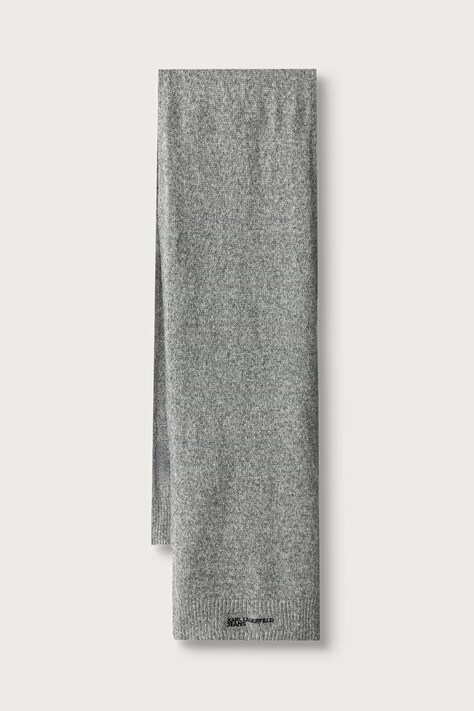 Karl Lagerfeld Jeans шапка та шарф жіноча з додаванням вовни — AW26-CADZKW, сірий — фото 2