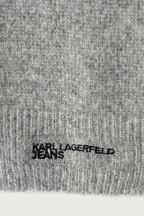 Karl Lagerfeld Jeans шапка та шарф жіноча з додаванням вовни — AW26-CADZKW, сірий — фото 4