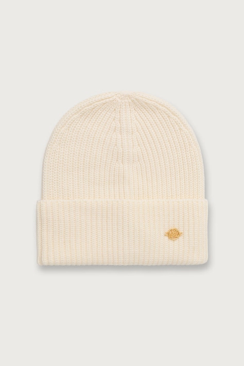 Luisa Spagnoli czapka beanie damska wełniana Muni beżowa 100606