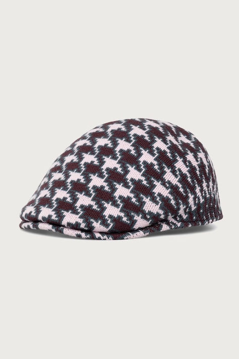 Kangol Kaszkiet damski z dodatkiem wełny HOUNDSTOOTH 507 różowy K3863.BP608