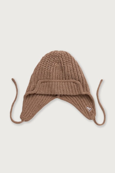Kangol Czapka uszatka damska z dodatkiem wełny TRAPPER MIXED brązowa K3858.WT216