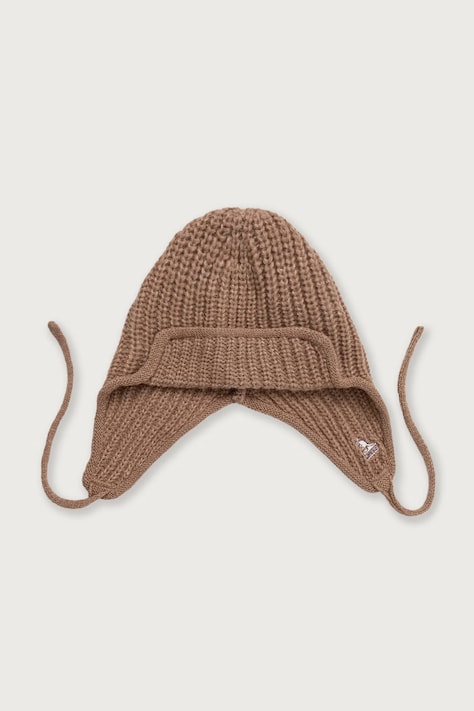 Kangol Czapka uszatka damska z dodatkiem wełny TRAPPER MIXED brązowa K3858.WT216