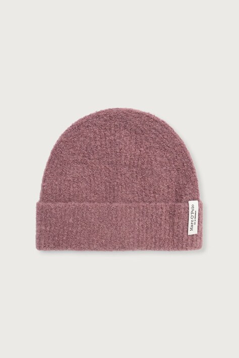 Marc O'Polo Czapka beanie damska z wełną różowa 5000015913