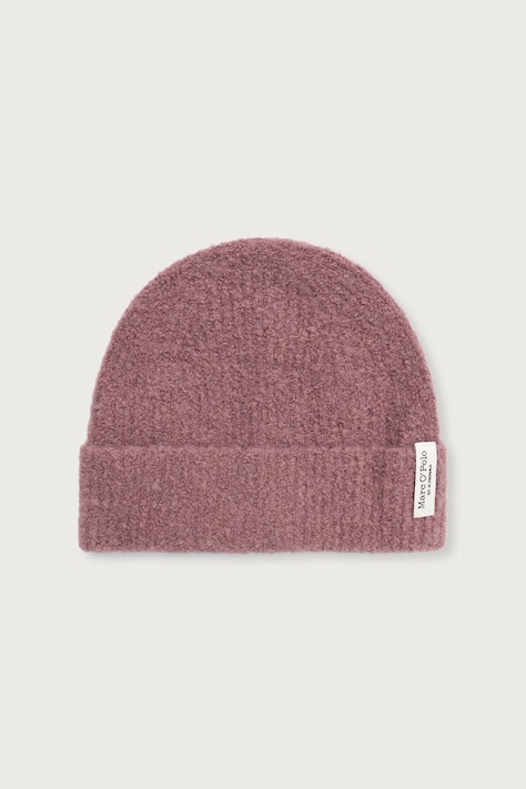 Marc O'Polo Czapka beanie damska z wełną różowa 5000015913