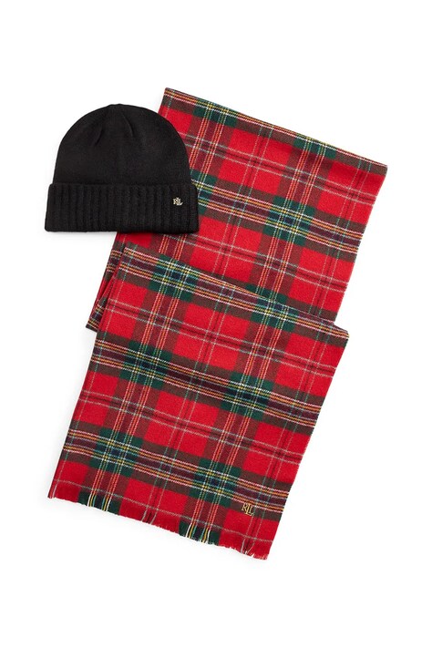 Lauren Ralph Lauren Komplet damski z dodatkiem wełny czarny 454P23529