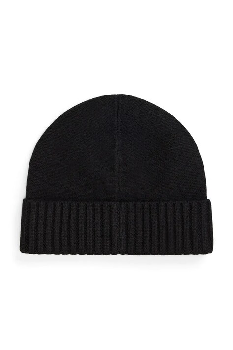 Lauren Ralph Lauren Czapka damska z dodatkiem wełny czarna 454P04510