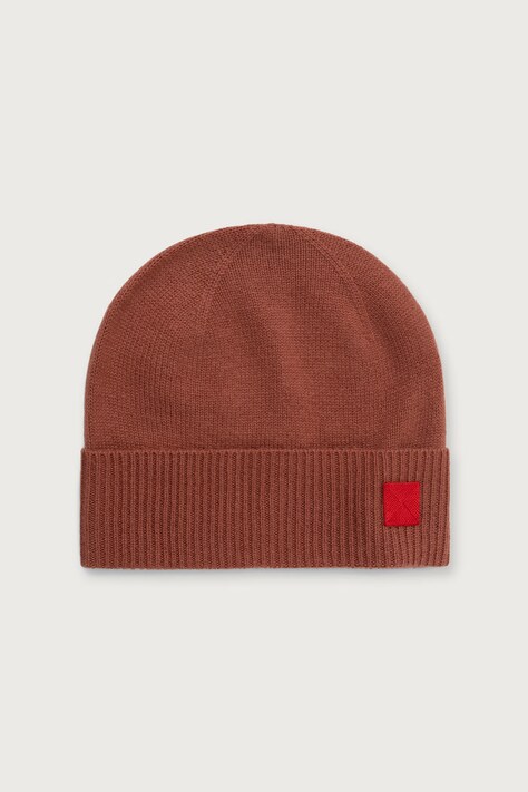 Max&Co. Czapka beanie damska wełniana MCAGROLLA pomarańczowa 2626576027200