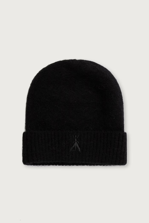 Patrizia Pepe Czapka beanie damska z wełną czarna 2F0106 K293