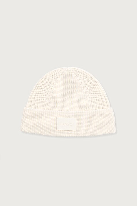 HUGO Czapka beanie damska Sential_2.0_Hat beżowa 50571667