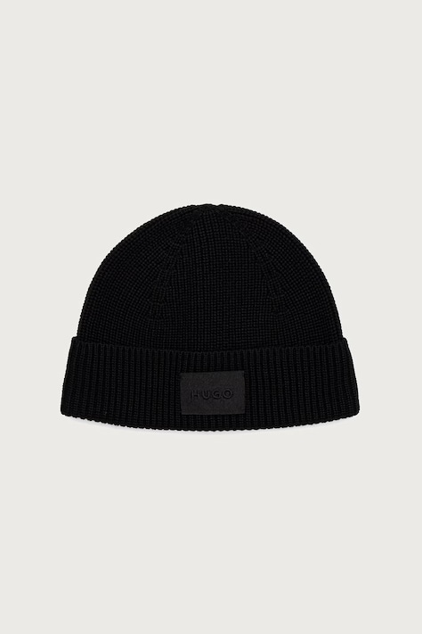 HUGO Beanie kapa za žene Sential_2.0_Hat crna 50571667