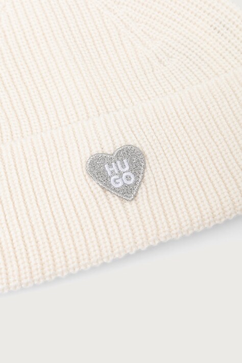 HUGO шапка жіноча з вовною Sentialy_Hat — AW26-CADZO4, бежевий — фото 3