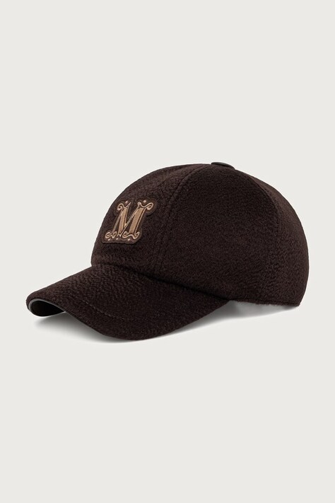 Max Mara șapcă de baseball de cașmir pentru femei maro 2624576022600